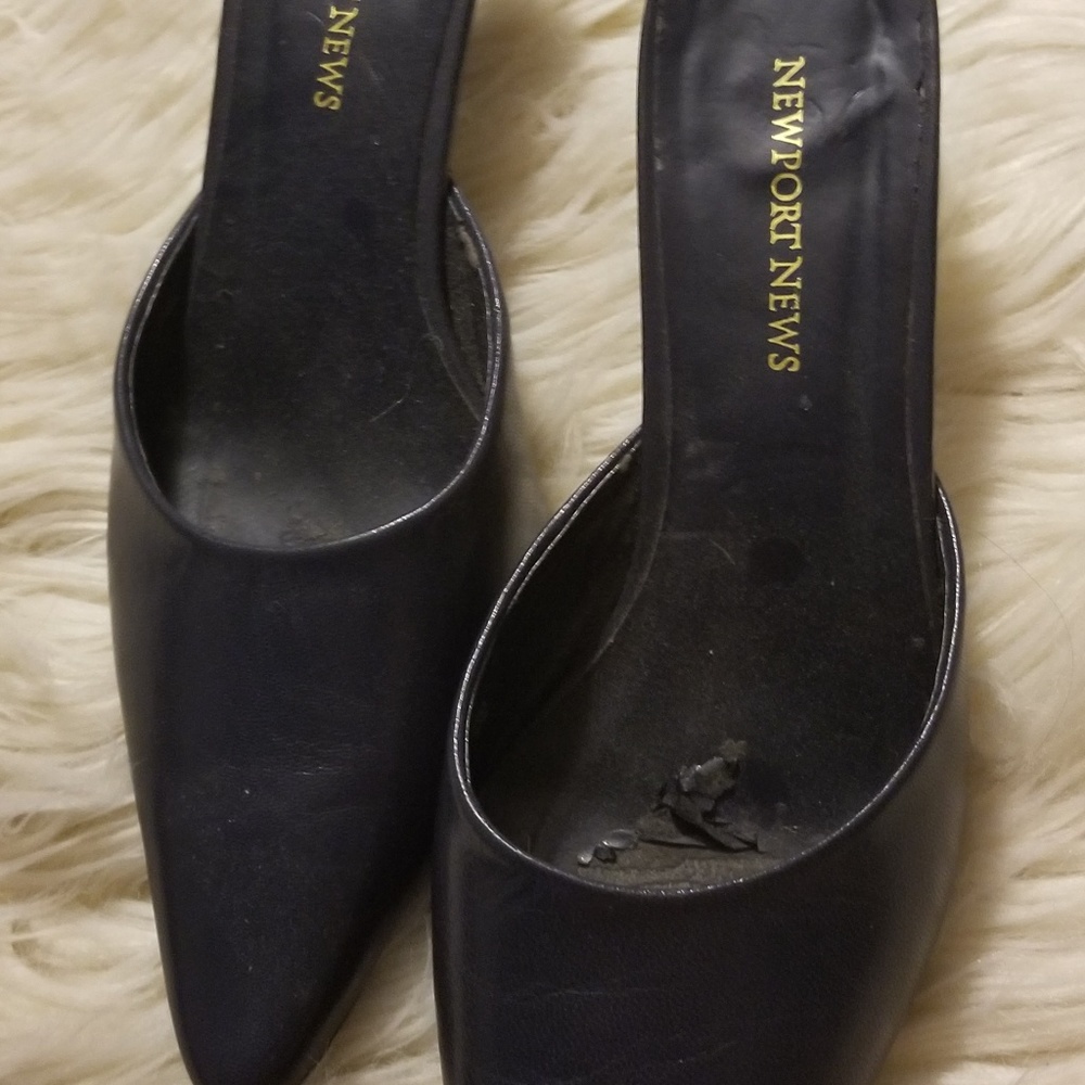Navy blue sling back sandal